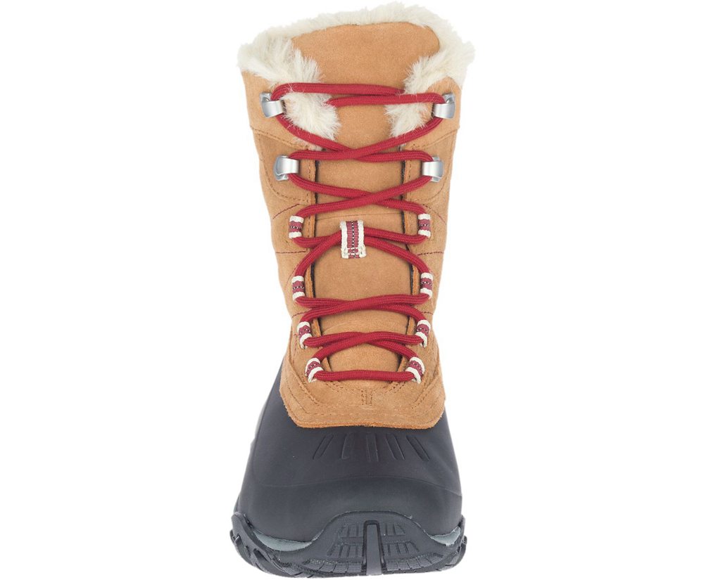 Merrell Boots Khaki/Black - Yokota Polar Waterproof - Womens 42HRDOQFL